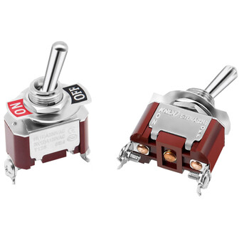 Knln copper toggle switch twist rocker arm switch moving head lever twist silver contact high-end model e-ten(a)2210 2-pin 2-speed self-locking