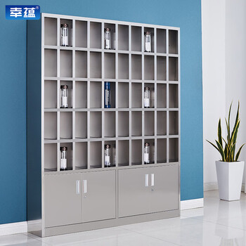 Xingyun steel water cup cabinet 50 compartments employee tea cabinet factory workshop break room water cup holder 304 can be customized