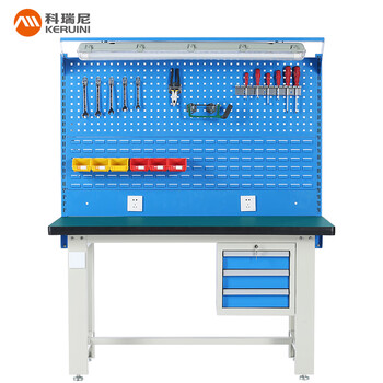 Corini heavy-duty fitter workbench 1.8 meters workshop maintenance table with drawer cabinet combination workbench wear-resistant work table light hanging three drawers + 92 models 1bfd0 can be customized