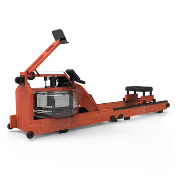 Hongtai (hongtai) hongtai smart water resistance rowing machine home fitness equipment home rowing machine foldable rowing machine rubber wood mahogany color/stepless rheostat/3 paddles