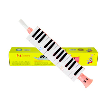 Chimei qimei qm-27a portable trumpet mouth organ for beginners to learn to play the wind instrument in classroom teaching, 27 keys, pink + playing instructions + cloth bag