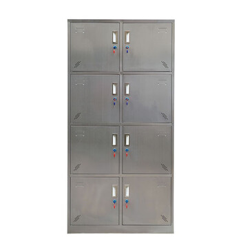 Qinfen stainless steel locker staff locker storage bag locker 201 stainless steel eight-door locker
