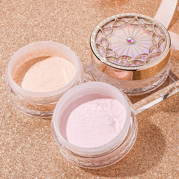 Mackandy loose powder mackandy diamond lasting makeup light setting powder smooth nude makeup natural setting powder clear and dermabrasion women 012 rose powder (with pearlescent)