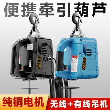 Juda micro electric hoist 220v small household crane portable wireless remote control crane lifting crane portable 500kg three-in-one