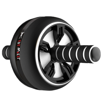 Xie shou abdominal wheel, abdominal muscle wheel, silent abdominal roller, abdominal roll men's and women's fitness equipment home set, white abdominal wheel (thick kneeling mat)