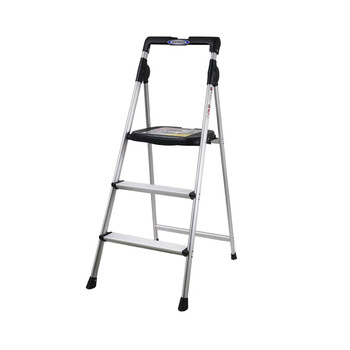 Stable ladder aluminum alloy three-step herringbone ladder multi-functional folding ladder indoor climbing ladder 1.3 meters aj3-1