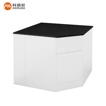 Corini all-steel experimental bench laboratory workbench corner cabinet 1000*1000*800mm physical and chemical board high temperature acid resistant experimental table inspection table laboratory operation table can be customized can be customized