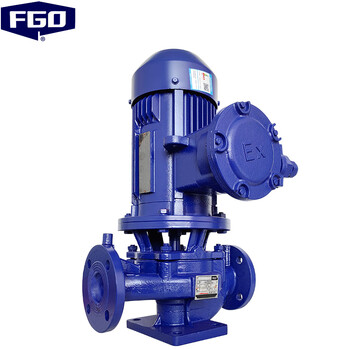 Fgo vertical pipeline pump isgb-50-315 (i) flow rate 25m3/h lift 125 meters 30kw explosion-proof motor 380v