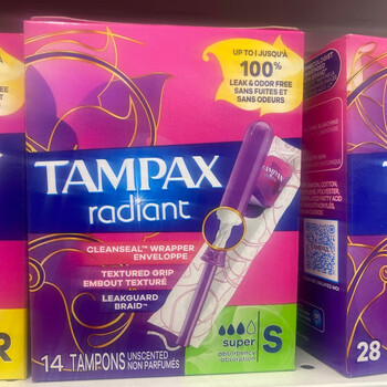 Tampax spot canadian imported tampax tampax tampon catheter type extra large flow 18/36 symphony 14s