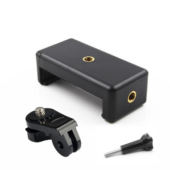 Telesin adapter adapts to gopro body accessories tripod conversion base mobile phone clip sports camera same direction and opposite direction adapter screw action3 accessories universal mobile phone clip + aee adapter + screw