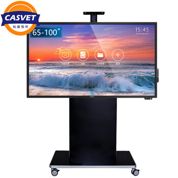 Casvet cansheng cs96 tv floor stand 60-100 inches movable cart floor mobile stand can lift height hisense thunderbird xiaomi tv stand universal black 60-100 inches mobile stand cs96