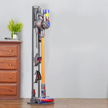 Lechule is suitable for dyson vacuum cleaner v6v7v8v10v11 storage rack storage rack floor stand without punching gray (charging stand not included)