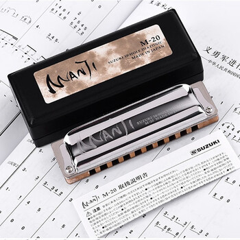 Suzuki japan's original imported suzuki m-20 blues harmonica student beginner adult 10-hole blues m20 ten-hole harmonica c key commonly used tune - recommended for beginners