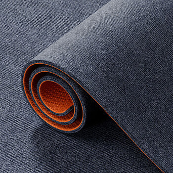 Junliu carpet for large area in bedroom, can be cut and thickened, non-slip, living room, office, commercial whole floor, sound insulation, gray environmentally friendly tpe single stripe, customized