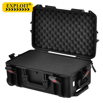 Exploit anti-fall and waterproof equipment safety box trolley case instrument protection tool box trolley case inner size 490 365 220