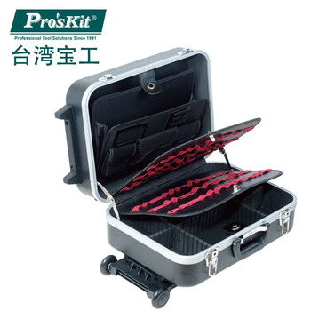 Baogong (pro skit) black trolley case trolley wheeled tool box storage box industrial-grade shock-proof and drop-resistant with movable soft lining tc-311