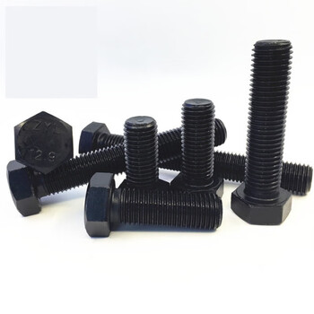Han chang 12.9 grade m27 full thread bolt 35crmo high strength external hexagon gb5782/m27*50-180 black surface m27*60