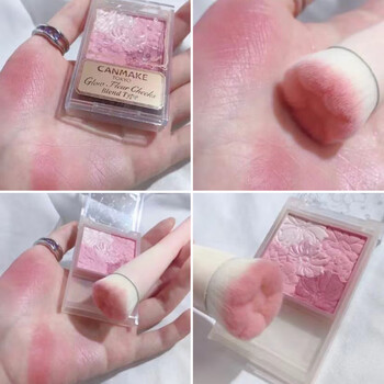 Japanese ida petals five-color blush pearlescent matte highlight powder cinnamon pumpkin bean paste milk tea color b02# rose pink bang 1g bang new color