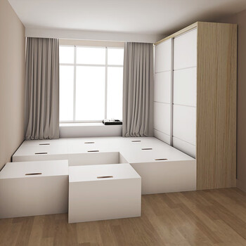 Qianjiang liumu tatami box combination whole house production platform small apartment bed tatami bed tatami box free combination multi-layer board 300*600*400/mm