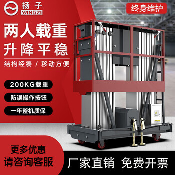 Yangzi (yangzi) electric lifting platform lift double-column mobile factory warehouse manned small freight elevator