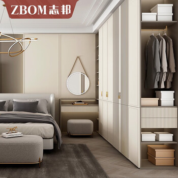 Zhibang whole house customized wardrobe and cloakroom, multi-functional study space in the home, fully customized one kitchen and two bedroom package, simple european zurich 8.5 projection square + 3 meter cabinet package