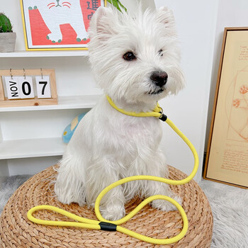 Pet it planet dog explosion-proof okinawa p rope leash dog rope puppy puppy p chain dog rope pet chain bichon frize inu french dog yellow - 1.5 meter training grade p rope, diameter 1cm, nylon material, anti-strangle buckle, pull-off and replaceable