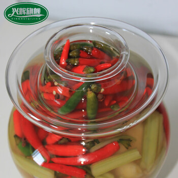 Midelei xufen pickle jar glass sichuan pickle jar pickle small jar glass household transparent thickened sealed jar filled with 5 pounds of water