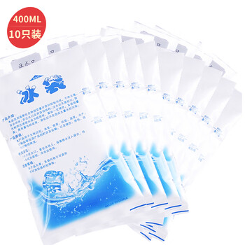 Bailing baili 400ml water-filled ice pack, outdoor food and seafood refrigerated ice pack, 10 pieces
