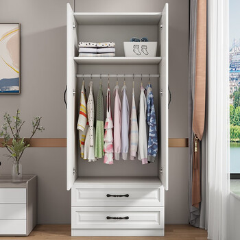 Md wardrobe is all solid wood ecological board. open door for bedroom, door storage, hanging coat cabinet, balcony storage stand cabinet, package installation. solid wood d type, length 80, depth, 50, height 200 (installation included)