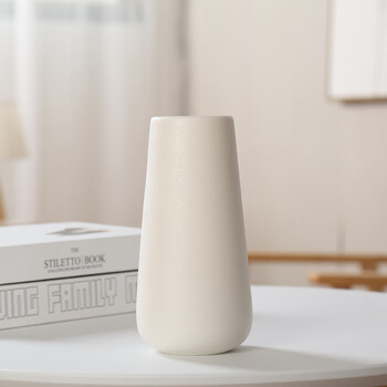 Jubei ceramic vase floral decorative ornaments japanese light luxurious and high-grade flower arrangements and water porcelain living room decorations simu white small vase (about 20cm in height) size reference details