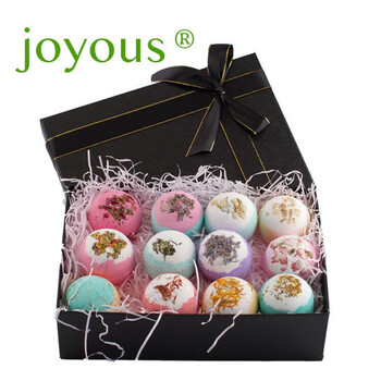 Joyous petal series gift box fast selling bath bomb bath bomb bubble bomb explosion bath salt 1020g (set of 12)