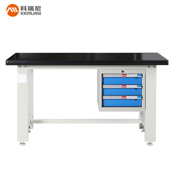 Corini heavy-duty workbench steel plate material fitter's workbench workshop worktable auto repair mobile operating table impact-resistant experimental table crane three draw jzkw15gb