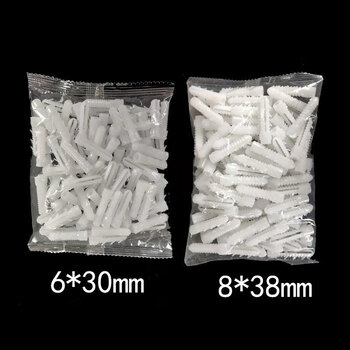 Yutairui plastic expansion tube white barbed 6mm 6cm expansion plug expansion plug m6 wall plug rubber plug peng expansion tube rubber plug rubber particles 6mm barbed 100 capsules