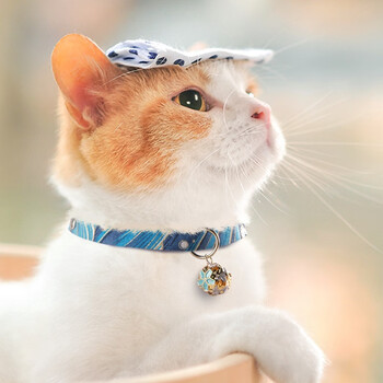 Huanpet.com cat collar cat bell dog pet young medium cat dog collar necklace decoration supplies blue