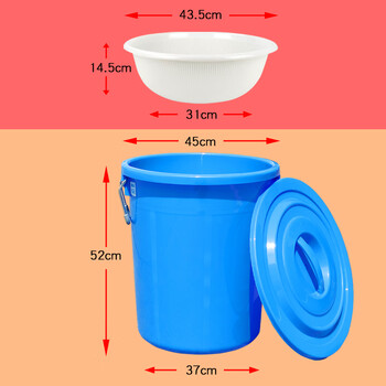 Swill dry and wet filtration separation with filter trash can large kitchen kitchen waste tea tea drain bucket basket blue 60k type + drain basket