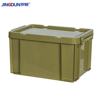 Jingdunjun green turnover box plastic storage box with lid storage box storage box storage box 710*480*380mm