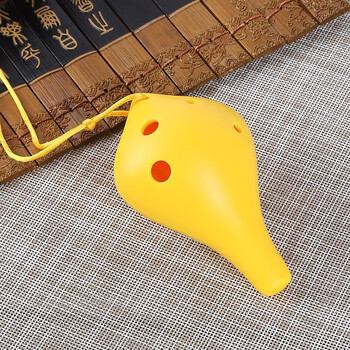 Hamdun ocarina 6-hole ac resin yellow plastic wind instrument alto c key beginner entry teaching instrument plastic bakelite school special flute