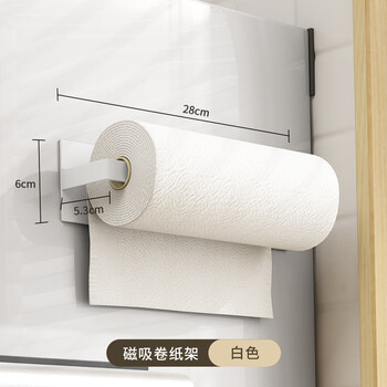 Sanxita refrigerator storage rack side magnetic roll rack wall hanging punch-free kitchen plastic wrap storage rack multi-functional hanging rack