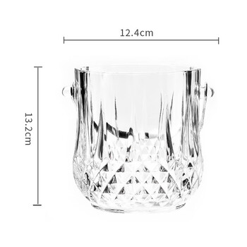 Bottington european red wine champagne ice bucket bar club ice bucket transparent thickened crystal glass ice bucket portable bar diamond ice bucket/free ice clip
