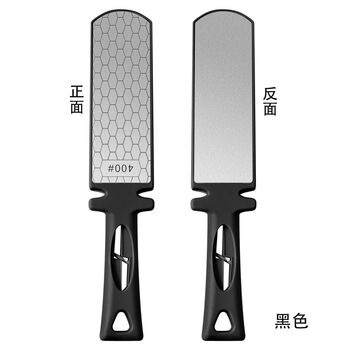 Emery whetstone multi-functional knife sharpening artifact quick sharpening scissors and bone sharpening knife double-sided 400 mesh/1000 mesh double-sided emery black