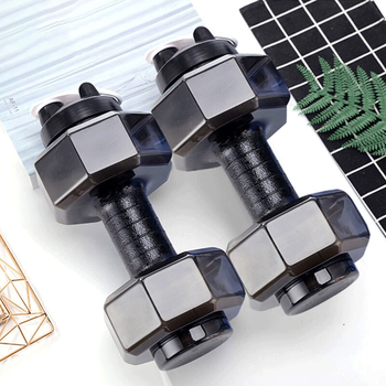 Mu ding ding water-filled dumbbells with adjustable weight for male fitness and female home training for arm muscle dormitory exercise one-pack fitness equipment water-filled dumbbells 2600ml black