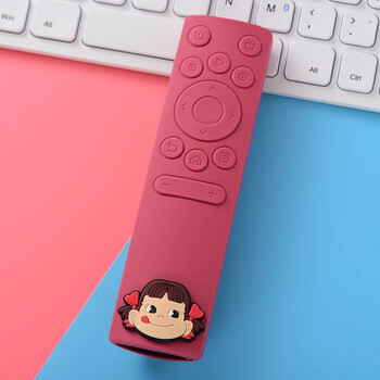 Real set of hisense tv cn3a75 cn3v75 remote control set hd silicone case universal cute dustproof waterproof and fall-proof hawthorn girl 15*4cm only protective case