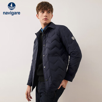 Navikel italian sail men's lapel down jacket lightweight warm jacket 1331604501 blue xl/52