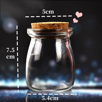 New year creative glass wishing bottle ocean bottle lucky star bottle drift bottle rainbow bottle transparent shell bottle student gift small pudding one pack