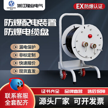 Huili is customized for explosion-proof stainless steel non-sparking reel ac plug reel mobile maintenance power cord reel bxs216a325150 meters