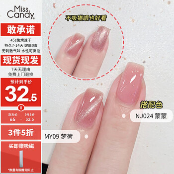 Miss candy healthy whitening 15ml nail polish quick-drying long-lasting peel-free cat-eye manicure silver tea brown my09