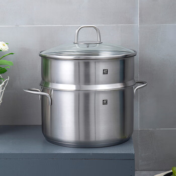 Zwilling steamer stainless steel soup pot steamer steamer rice steamer fish pot novaplus 24cm steaming dual-purpose