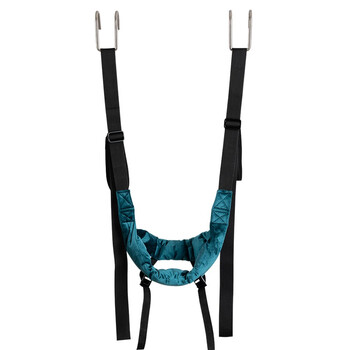 Bai ping's double stretcher lumbar traction machine helps the body and cervical spine to relax and pull the legs, home inversion fitness machine, upgraded thick traction belt + hook + bracelet