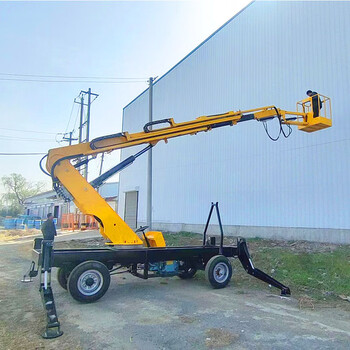 Straight arm lift aerial work vehicle maintenance and installation street light diesel crank arm telescopic aerial vehicle lift ladder red lift control button