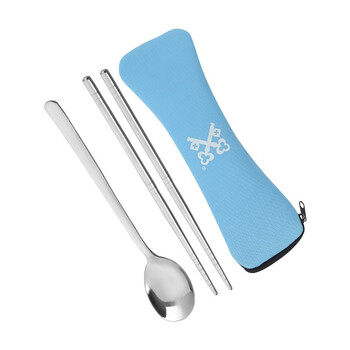 Golden key stainless steel chopsticks spoon set fashionable tableware two-piece set